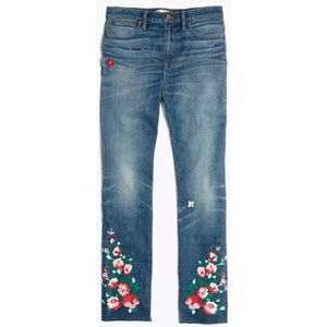 Madewell embroidered floral jeans boyfriend 29/8